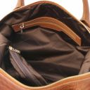 TL Bag Maxi Bauletto aus Weichem Leder mit Kroko-Prägung Cinnamon TL142121