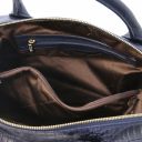 TL Bag Croc Print Soft Leather Maxi Duffle bag Dark Blue TL142121