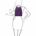 TL Bag Petite sac à dos en Cuir Souple Pour Femme Violet TL142052