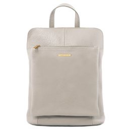 TL Bag Soft Leather Backpack for Women Light grey TL141682