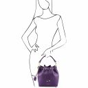 Vittoria Leather Bucket bag Purple TL141531