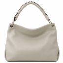 TL Bag Soft Leather Handbag Light grey TL142087