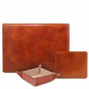 Premium Office Set Leather Desk Pad, Mouse pad and Valet Tray Мед TL142088