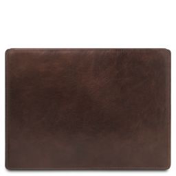 Leather Desk pad With Inner Compartment Dark Brown TL142054