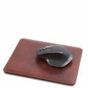 Premium Office Set Leather Desk pad With Inner Compartment, Mouse pad and Valet Tray Brown TL142162
