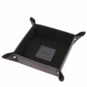 Premium Office Set Sottomano da Scrivania con Ribalta, Tappetino per Mouse e Vuotatasche in Pelle Nero TL142162