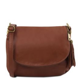 TL Bag Soft Leather Shoulder bag With Tassel Detail Cinnamon TL141223
