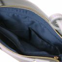 Patty Borsa Donna Convertibile a Zaino in Pelle Saffiano Grigio chiaro TL141455