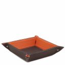 Leather Valet Tray Dark Brown TL142159