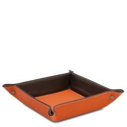 Leather valet tray Orange TL142159