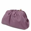TL Bag Soft Leather Clutch With Chain Strap Lilac TL142184