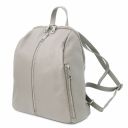 TL Bag Soft Leather Backpack for Women Light grey TL141982