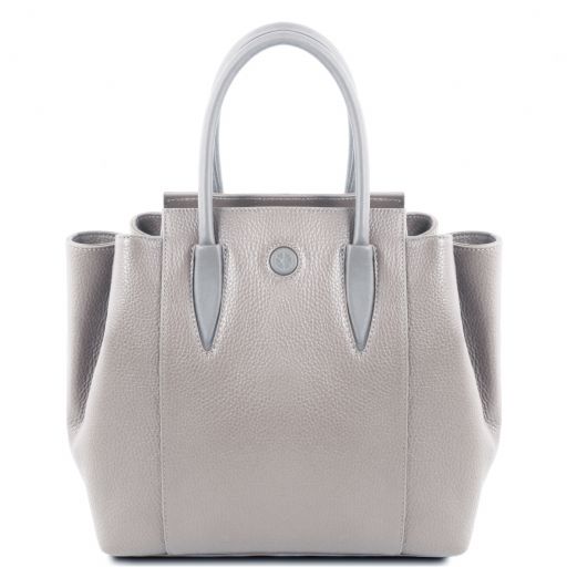 Tulipan Borsa a Mano in Pelle Grigio chiaro TL141727