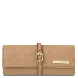 Soft Leather Jewellery Case Champagne TL142193