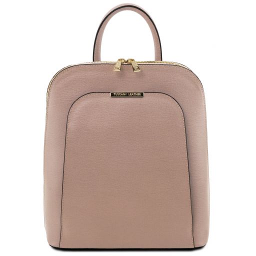 TL Bag Damenrucksack aus Saffiano Leder Nude TL141631