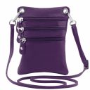 TL Bag Mini Schultertasche aus Weichem Leder Lila TL141368