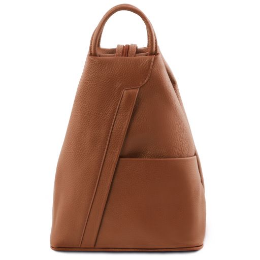 Shanghai Leather Backpack Cognac TL141881