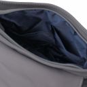 TL Bag Umhängetasche aus Weichem Leder mit Quasten Grau TL141223