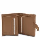 Calliope Elégant Portefeuille en Cuir Pour Femme Avec 3 Volets et Porte Monnaie Taupe TL142058