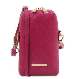 TL Bag Mini soft quilted leather cross bag Фуксия TL142169