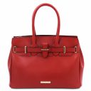 TL Bag Borsa a Mano in Pelle Rosso Lipstick TL142174