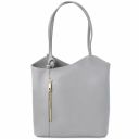 Patty Borsa Donna Convertibile a Zaino in Pelle Saffiano Grigio chiaro TL141455