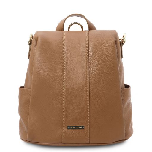TL Bag Soft Leather Backpack Taupe TL142138