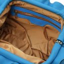 TL Bag Clutch aus Weichem Leder mit Schulterkette Himmelblau TL142184
