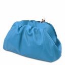 TL Bag Sac à Main en Cuir Souple et Bandoulière à Chaîne Bleu céleste TL142184
