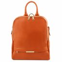 TL Bag Zaino da Donna in Pelle Morbida Arancio TL141376
