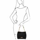 TL Bag Straw Effect Bucket bag Black TL142208