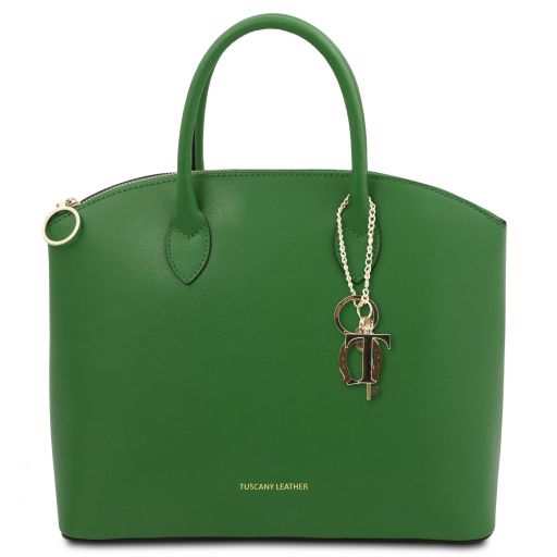 TL KeyLuck Borsa Shopping in Pelle Verde TL142212