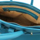TL Bag Handtasche aus Leder mit Goldfarbenen Beschläge Turquoise TL141529