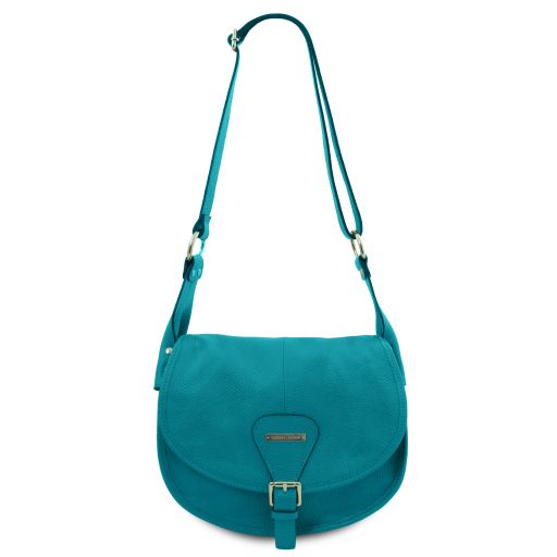 TL Bag Soft Leather Shoulder bag Turquoise TL142202