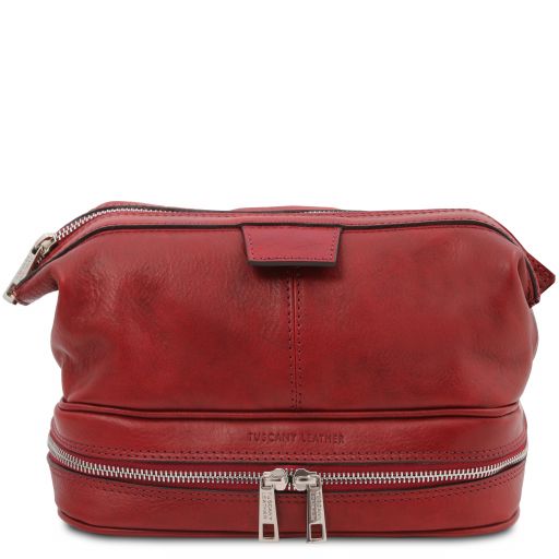Jacob Leather Toilet bag Red TL142204