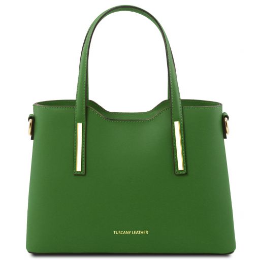 Olimpia Leather Tote - Small Size Зеленый TL141521
