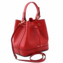 Minerva Leather Bucket bag Lipstick Red TL142145
