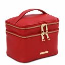 Mary Soft Leather Toilet bag Lipstick Red TL142206