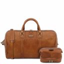 Colombo Leather Travel Duffle bag and Leather Toilet bag Телесный TL142235