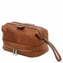 Colombo Leather Travel Duffle bag and Leather Toilet bag Natural TL142235