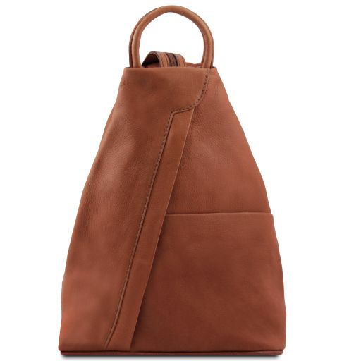 Shanghai Leather Backpack Cognac TL140963