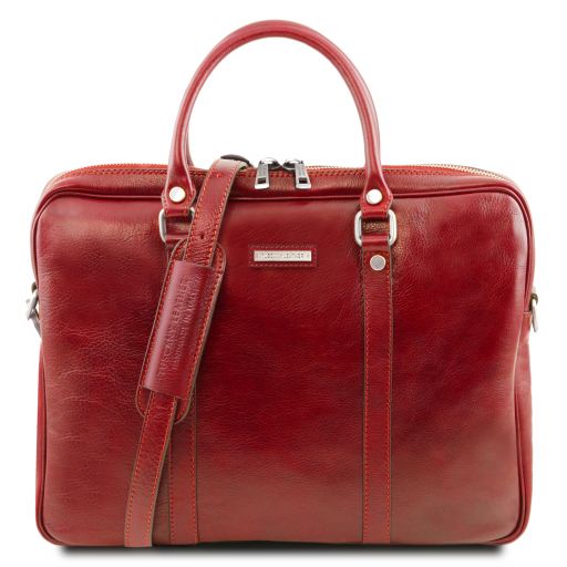 Prato Эксклюзивная кожаная сумка для ноутбука Красный TL141283