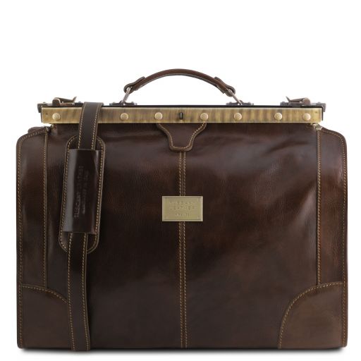 Madrid Кожаная сумка Gladstone - Маленький размер Темно-коричневый TL1023