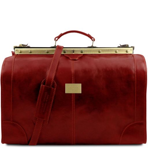 Madrid Кожаная сумка Gladstone - Большой размер Красный TL1022
