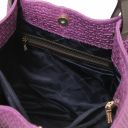 TL KeyLuck Woven Printed Leather Shopping bag Purple TL141573