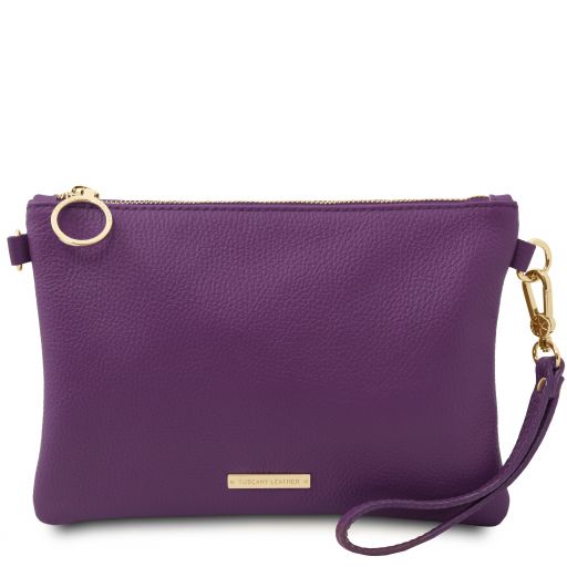 TL Bag Soft Leather Clutch Purple TL142029