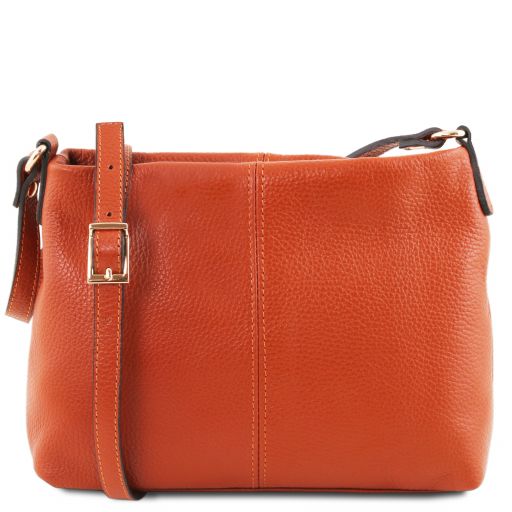 TL Bag Soft Leather Shoulder bag Brandy TL141720