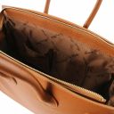 TL Bag Кожаная сумка с золотистой фурнитурой Коньяк TL141529