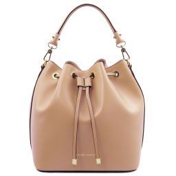 Vittoria Sac Seau Pour Femme en Cuir Champagne TL141531