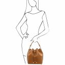 Vittoria Leather Bucket bag Cognac TL141531